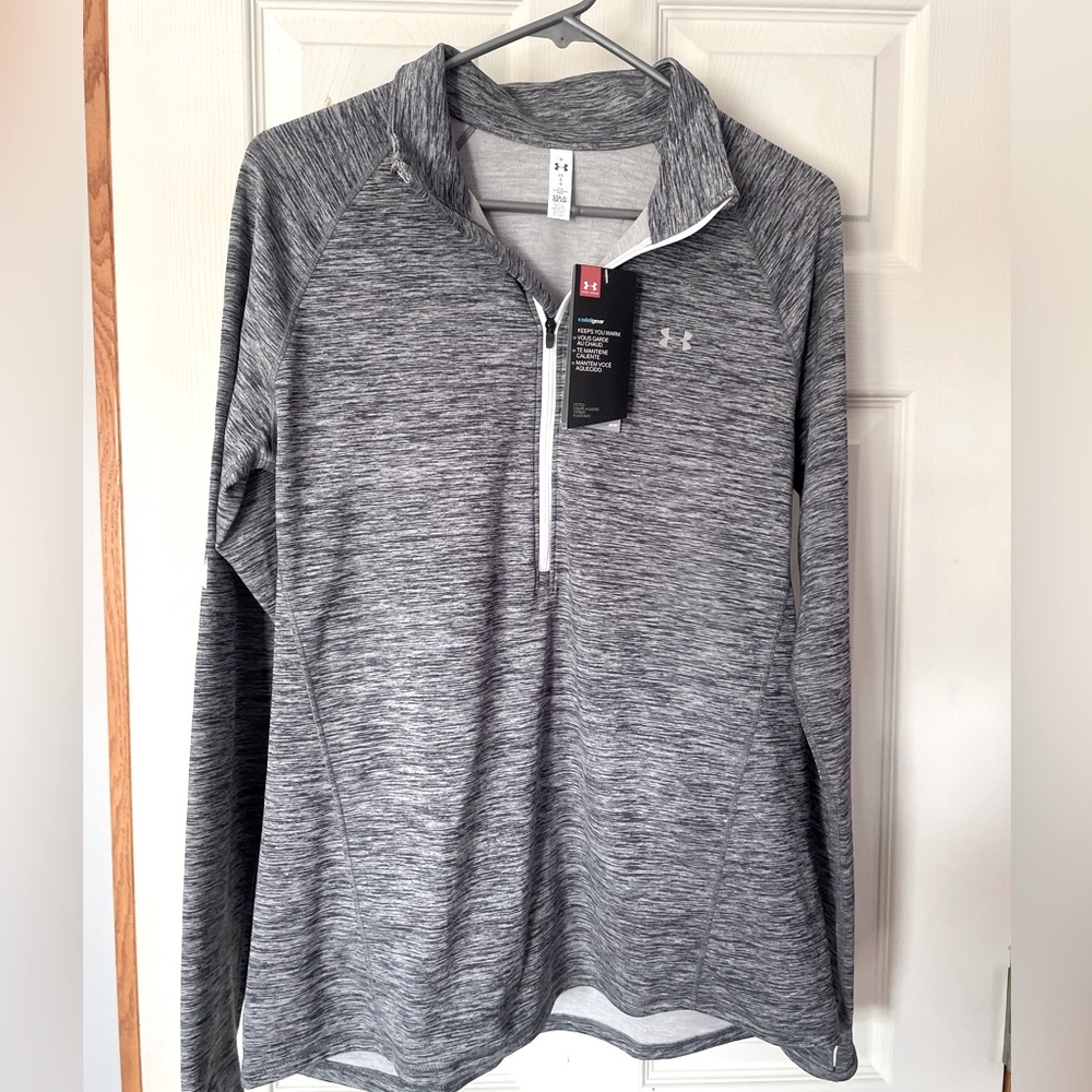 Under Armour grey  Fitted Cold Gear Jacket Sz Lg NWT